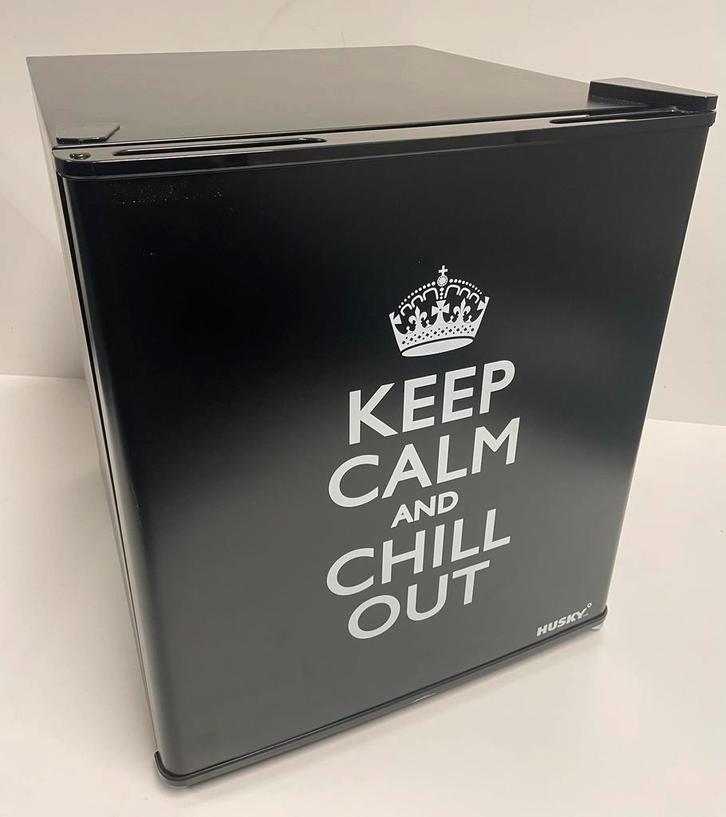 Husky Mini Koelkast Keep Calm minibar KK50, Witgoed en Apparatuur, Koelkasten en IJskasten, Nieuw, Zonder vriesvak, Minder dan 75 liter