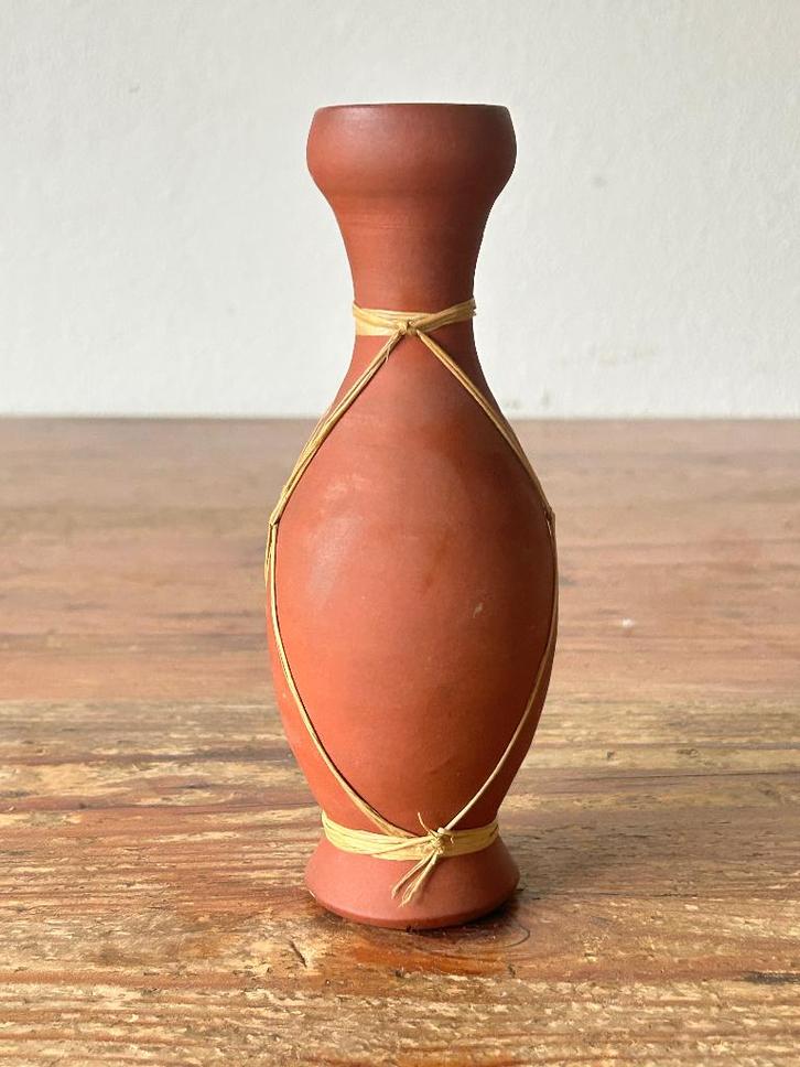 Vaas - keramiek met strotouw  - Ravelli, Antiek en Kunst, Antiek | Vazen, Ophalen of Verzenden