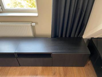 IKEA BESTÅ tv-meubel zwart – 2 x 120 cm - afbeelding 3