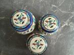 Set van 3 handbeschilderde Iraanse potten – vintage look, Antiek en Kunst, Antiek | Keramiek en Aardewerk, Ophalen