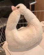 Nieuw. Mooi wit/harige/ feest / tas met rits, Motoren, Ophalen of Verzenden, Nieuw