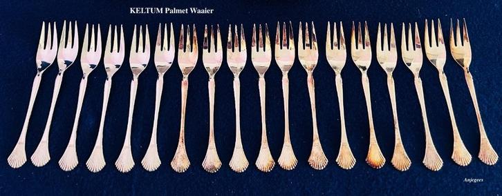 Keltum Posthoorn Palmet taartvorkjes set van 6 vorkjes € 20, Antiek en Kunst, Antiek | Bestek, Ophalen