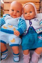 Falca vintage grote poppen tweeling babypoppen, Ophalen of Verzenden, Gebruikt, Babypop, Levensecht of Reborn