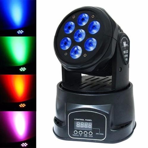 SUPERPROMO Nieuwe FIRST CLASS 7 X 24W RGBAWUV 6IN1 MOVINGWAS, Muziek en Instrumenten, Licht en Laser, Nieuw, Licht, Geluidgestuurd