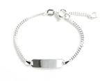 Baby/Kinder naamarmbandje zilver - GRATIS naamgravure, Ophalen of Verzenden, Nieuw, Zilver, Armband