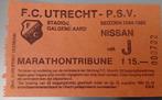 Ticket Fc Utrecht PSV, Verzamelen, Sportartikelen en Voetbal, Ophalen of Verzenden