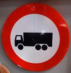 Metalen verkeersbord/verbodsbord verboden voor vrachtwagens, Ophalen, Gebruikt