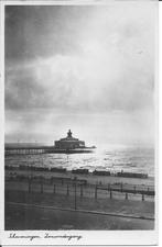 Scheveningen Zonsondergang, Verzamelen, Ansichtkaarten | Nederland, Ophalen of Verzenden, 1940 tot 1960, Gelopen, Zuid-Holland