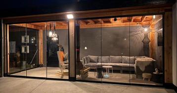 Woodvision glazen schuifwand 276 x 220 cm beschikbaar voor biedingen