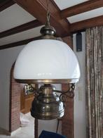 Vintage Hanglamp met Glazen Kap, Ophalen, Gebruikt, Vintage, Glas