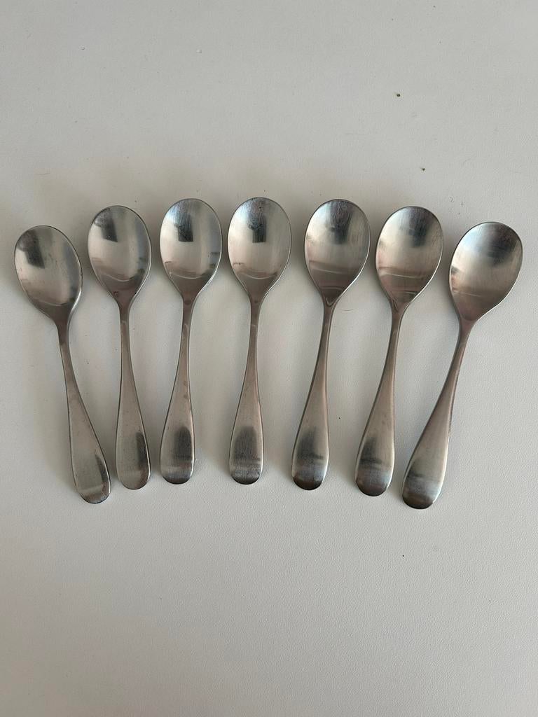 IKEA desserlepels 7 stuks, Ophalen of Verzenden, Gebruikt, Rvs of Chroom