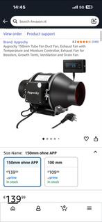 Ventilator met temperatuur/vochtigheid sensor, Ophalen of Verzenden, Zo goed als nieuw, Ventilator