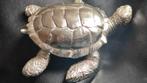 Schildpad - miniatuur beeldje - verchroomd - 11cm, Ophalen of Verzenden, Zo goed als nieuw