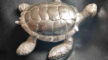 Schildpad - miniatuur beeldje - verchroomd - 11cm beschikbaar voor biedingen