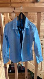 Blouse blauw maat 110/116 kerst, feest, Ophalen of Verzenden, Zo goed als nieuw, Overige maten, Blauw