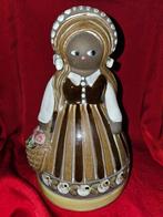 Vintage Meisjesbeeld met Bloemenmand, Ophalen of Verzenden