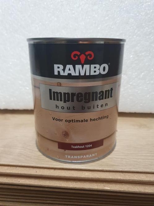 RAMBO IMPREGNANT 1204 TEAKHOUT - 750ML, Doe-het-zelf en Verbouw, Verf, Beits en Lak, Nieuw, Ophalen