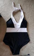 Halter badpak zwart wit 36 38, Ophalen of Verzenden, Zo goed als nieuw, Zwart, Badpak