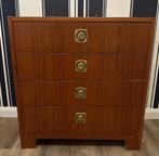 Retro vintage ladekast, Huis en Inrichting, Kasten | Ladekasten, Ophalen, Gebruikt, Teakhout, 50 tot 100 cm