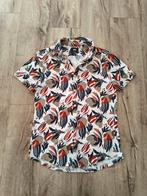 Prachtige witte blouse, overhemd korte mouwen bloemen WE, S., WE, Halswijdte 38 (S) of kleiner, Ophalen of Verzenden, Onb