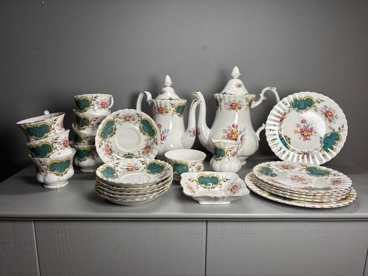Royal Albert “Berkeley” theeservies – prachtig & zeldzaam, Antiek en Kunst, Antiek | Servies compleet, Ophalen of Verzenden
