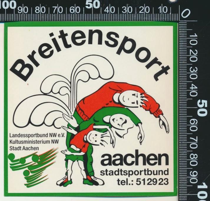 Sticker: Breitensport - Aachen, Verzamelen, Stickers, Zo goed als nieuw, Sport, Ophalen of Verzenden