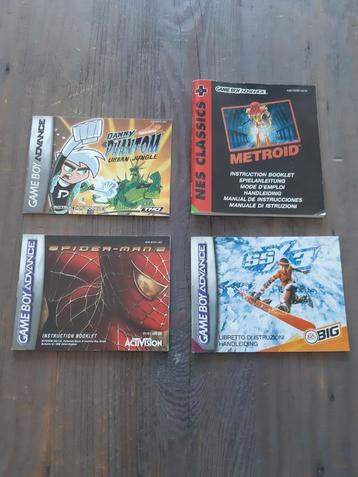 GameBoy Advance / GB / GBA diverse handleidingen beschikbaar voor biedingen