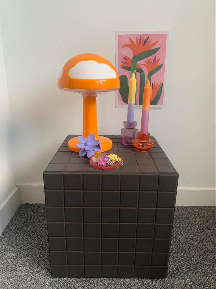 Tegel Kubus zwart, Huis en Inrichting, Woonaccessoires | Zuilen en Pilaren, Nieuw, Ophalen