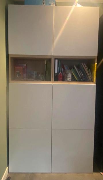 Ikea besta kast wit met eiken effect