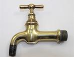 Antieke messing kraan voor 1/2 inch muurplaataansluiting, Ophalen of Verzenden