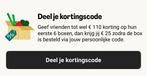 Hello fresh kortingscode, Tickets en Kaartjes, Kortingen en Cadeaubonnen, Eén persoon, Kortingsbon