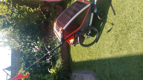 Thule chariot cross 2, Fietsen en Brommers, Fietsaccessoires | Aanhangers en Karren, Gebruikt, Kinderkar, 40 tot 60 kg, Opvouwbaar
