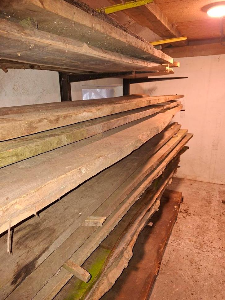 Eiken planken tot 4,5 cm dikte, Tuin en Terras, Palen, Balken en Planken, Planken, 250 cm of meer, Ophalen