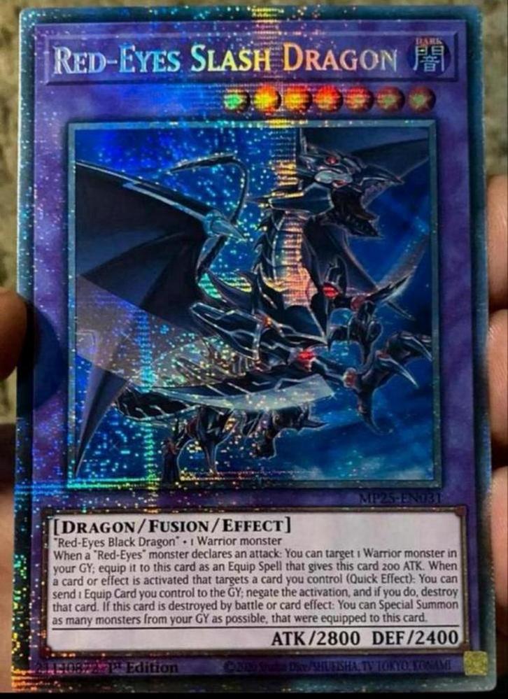 Yu-Gi-Oh! Red Eyes Slash Dragon MP25 1st Ed Starlight Rare !, Hobby en Vrije tijd, Verzamelkaartspellen | Yu-gi-Oh!, Zo goed als nieuw