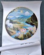 Poster berg taranaki en eenhoorn, Gebruikt, 50 tot 75 cm, Ophalen of Verzenden, Foto of Poster