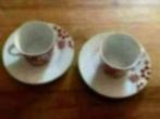 4 kop en schotel nieuw - rode bloemen servies, Huis en Inrichting, Keuken | Servies, Nieuw, Ophalen of Verzenden, Overige stijlen