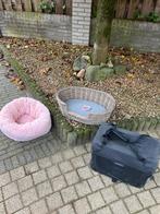 Hondenmand roze , rieten mand en reisof fietstas, Ophalen of Verzenden, Riet