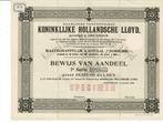 Koninklijke Hollandsche LLoyd  Amsterdam 1908 - ƒ 1000- 7e, Verzenden, Voor 1920, Aandeel