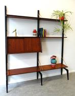 Vintage Louis van Teeffelen wandsysteem WéBé wandmeubel 60's, Ophalen, Gebruikt, 200 cm of meer, 150 tot 200 cm