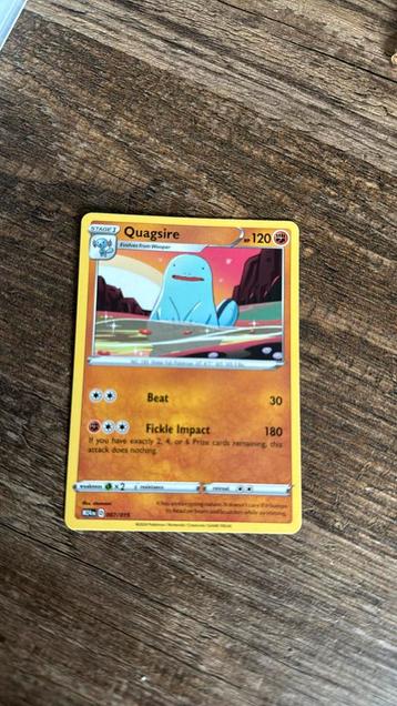 Pokemon kaart quagsire beschikbaar voor biedingen
