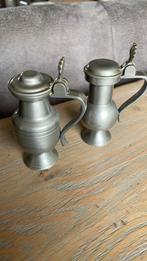 Twee tinnen kruikjes, Antiek en Kunst, Antiek | Tin, Ophalen of Verzenden