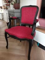 Brocante rode fauteuil / stoel in zeer goede staat, Huis en Inrichting, Stoelen, Ophalen, Hout, Zo goed als nieuw, Eén