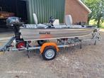 Consoleboot / Visboot aluminium incl. Trailer te koop, Watersport en Boten, Ophalen, Tot 10 pk, Aluminium, Zo goed als nieuw