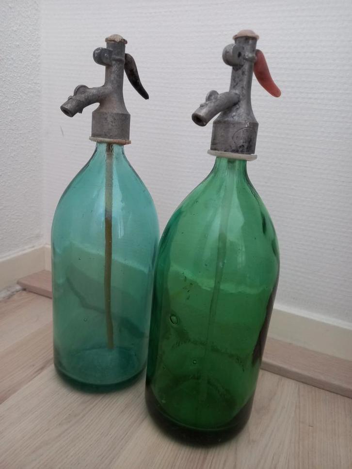 Antieke Spoelwaterflessen - Set van 2, Antiek en Kunst, Antiek | Glas en Kristal, Ophalen