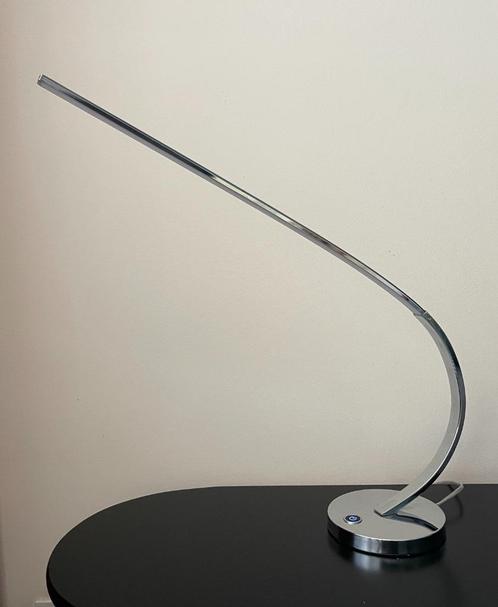 Design tafellamp, bureaulamp, chroom incl. LED dimbaar, Huis en Inrichting, Lampen | Tafellampen, Gebruikt, Minder dan 50 cm, Metaal