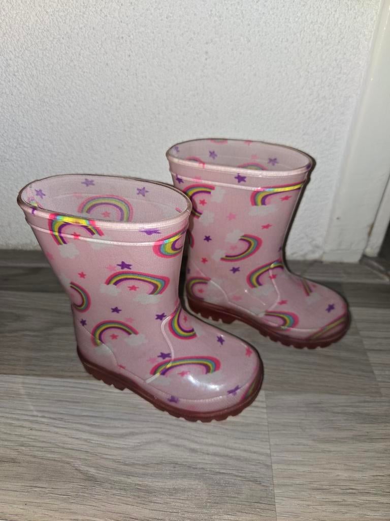 Leuke regenlaarsjes maat 22 met lichtjes, Kinderen en Baby's, Meisje, Laarsjes, Ophalen of Verzenden, Zo goed als nieuw
