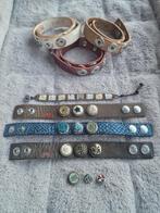 Noosa Armbanden + Chunks, Sieraden, Tassen en Uiterlijk, Gebruikt, Bruin, Leer, Ophalen of Verzenden