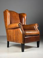Collectie Schapenleren fauteuils en banken, Huis en Inrichting, Fauteuils, Ophalen, Gebruikt, 75 tot 100 cm