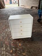 Witte ladekast met 4 lades, Ophalen, Gebruikt, 50 tot 100 cm, Met lade(s)