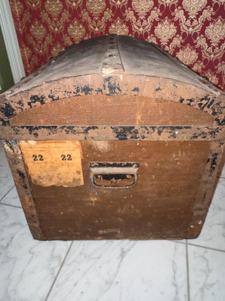 Antieke NS Hutkoffer ca. 1900, Antiek en Kunst, Antiek | Overige Antiek, Ophalen